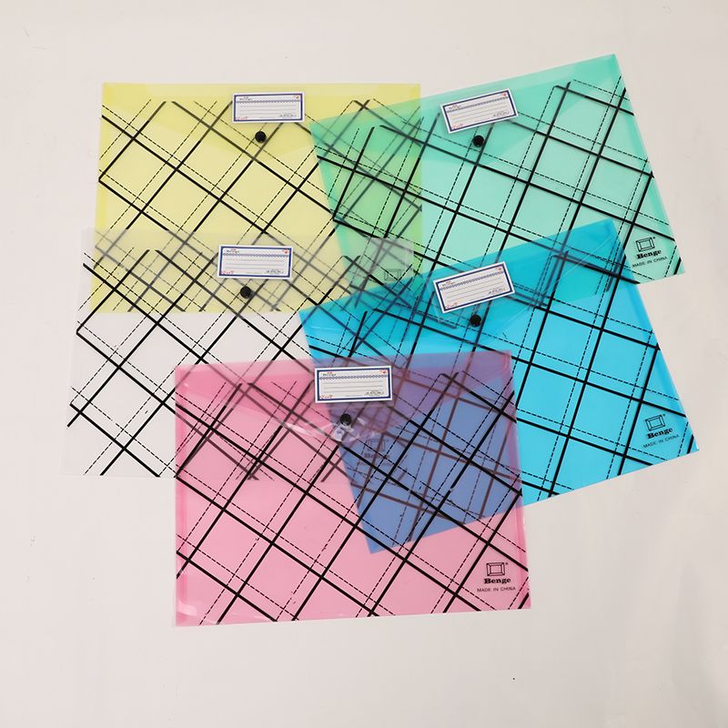 A4 transparent hard plastic PP file bag hidden mesh file file bag file bag office school supplies stationery information bag thumbnail