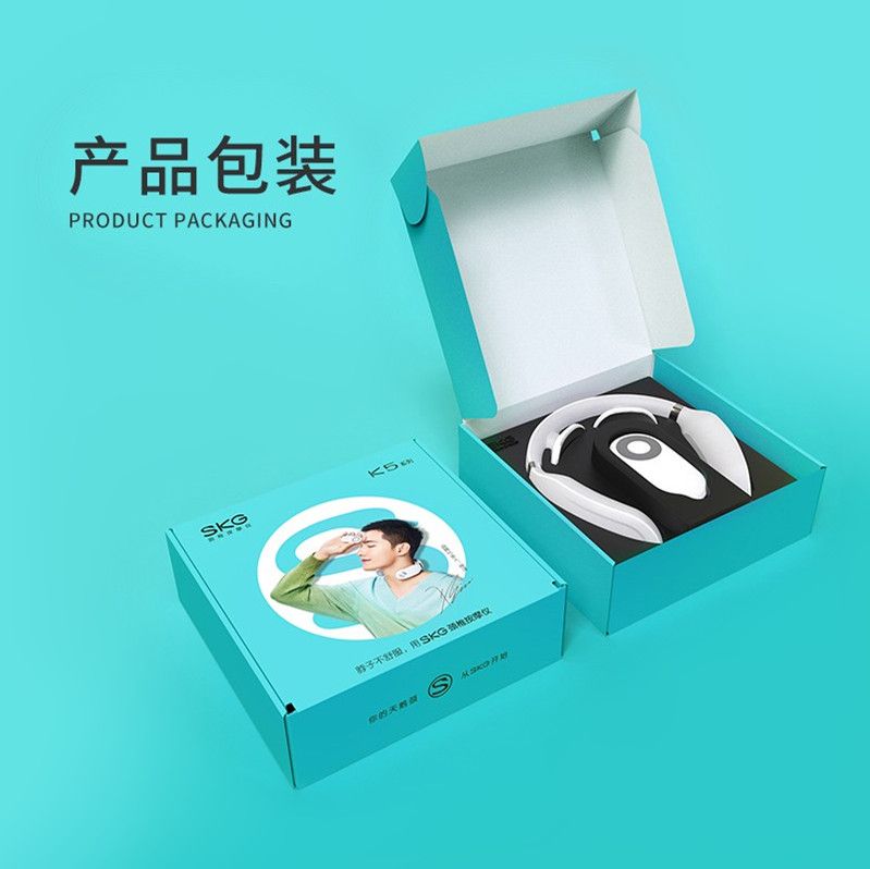 脉冲护颈仪/充电便携/肩颈按摩器白底实物图