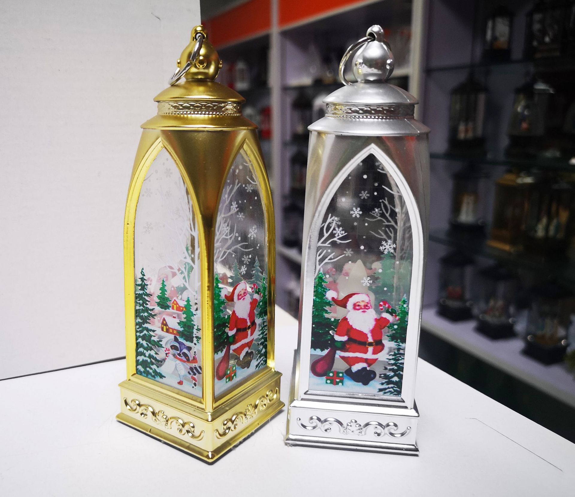 New Christmas wind lamp candlestick lamp small night lamp decoration night lamp table decoration