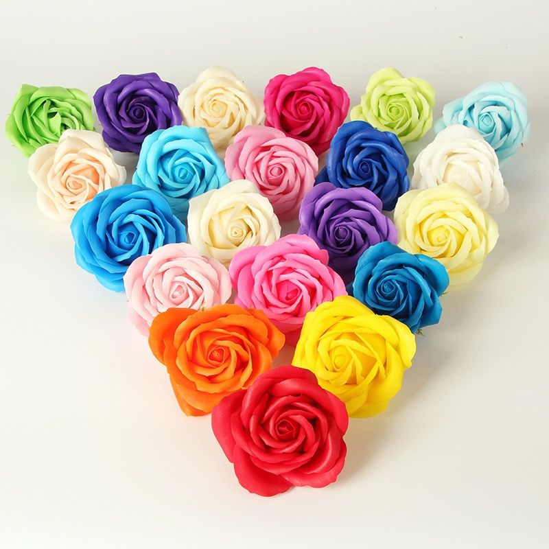 Teachers' Day five layers of spray rose soap flower head simulation rose head soap gift box bouquet manufacturers direct wholesale
