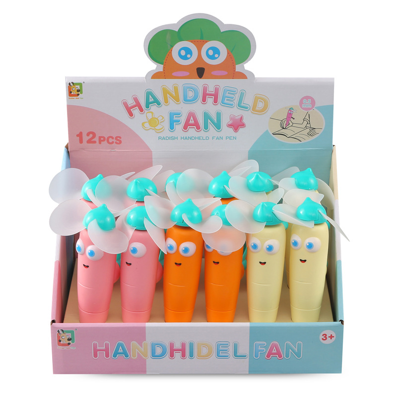 Fan pen, carrot pen, cartoon craft modeling pen, lovely vegetable pen thumbnail
