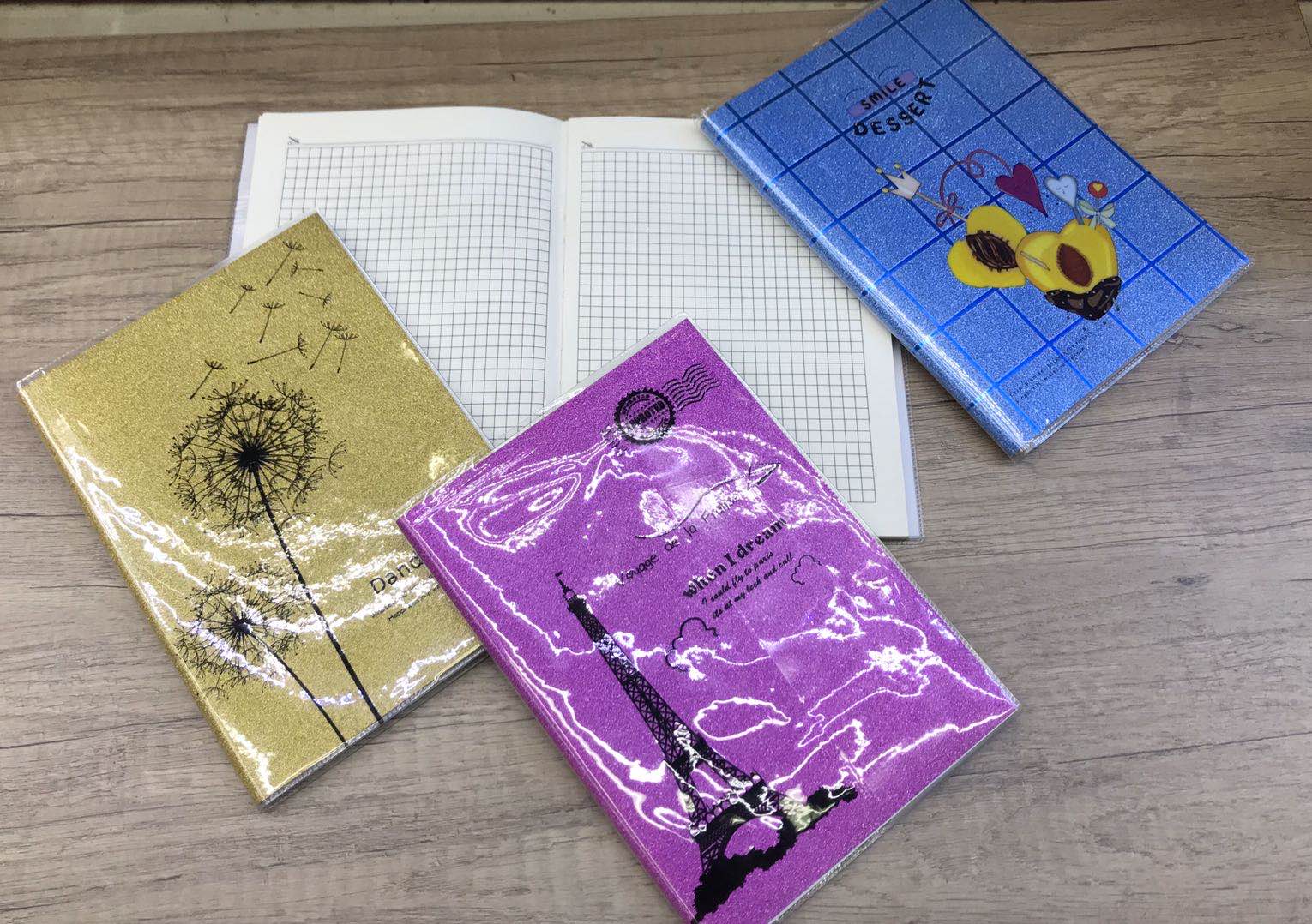 小清新超值透明彩印书皮笔记本记事本详情图10