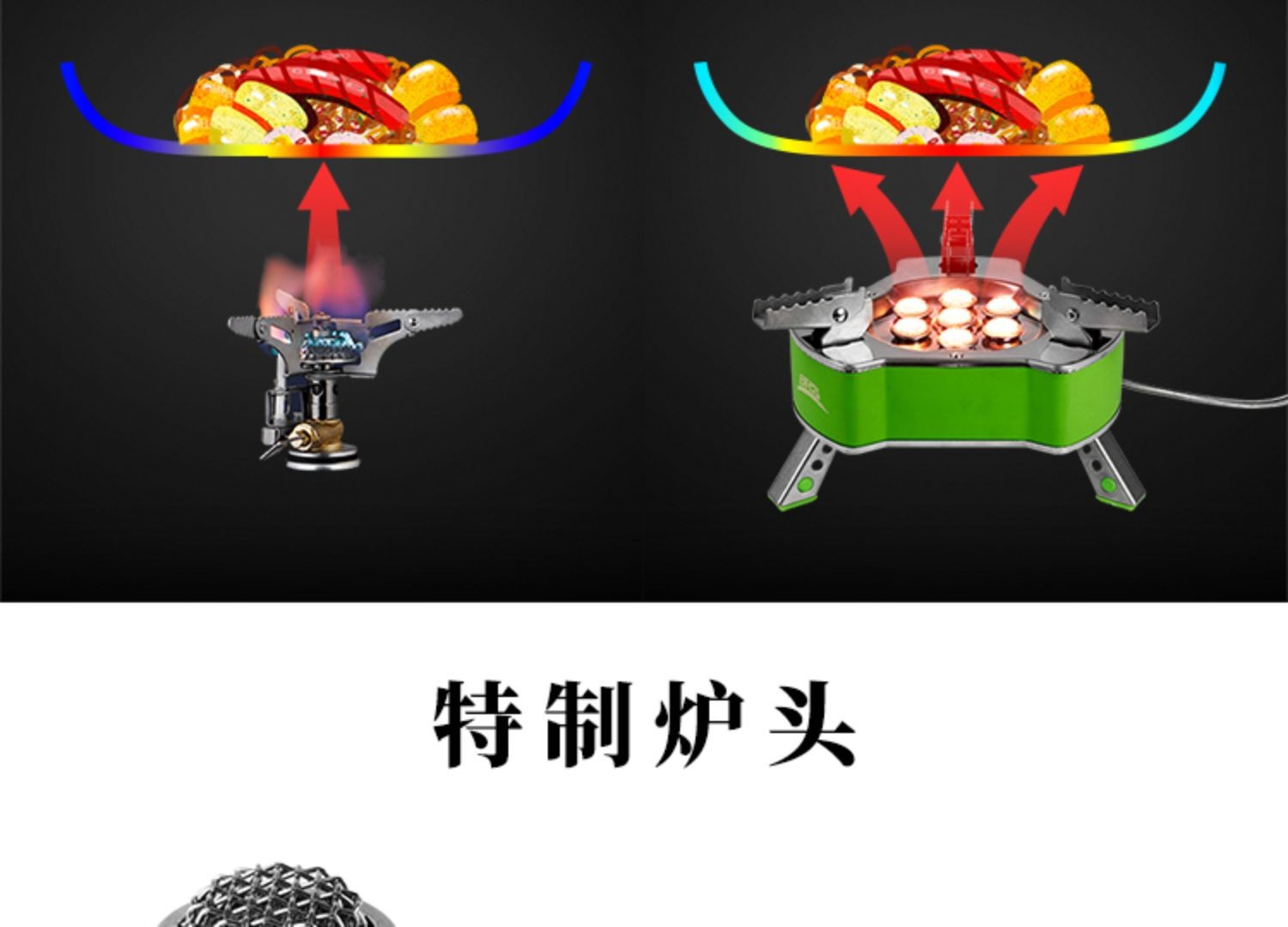 Brother Brs-71 Seven-Star Outdoor Cookout High-Power Stove Self-Drive Team Portable Windproof Fire Gas Stove undefined