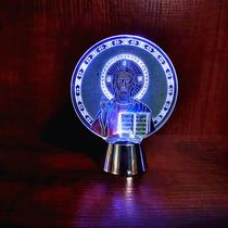 New acrylic Christmas LED creative ornaments gifts religious dynamic 3D night light