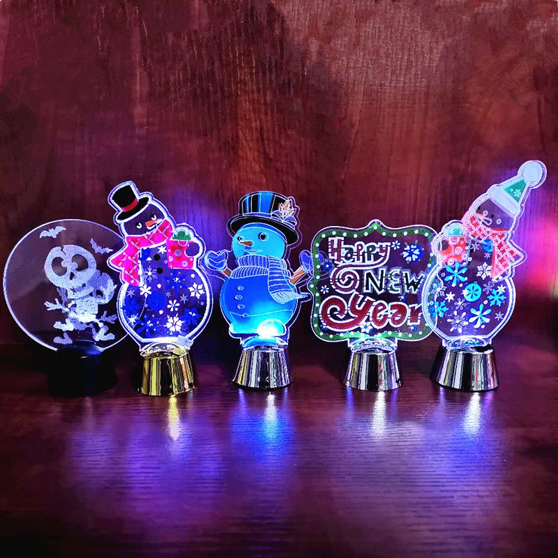 Acrylic LED Creative 3D Acrylic Night Light Decorative Gifts Dynamic night Light