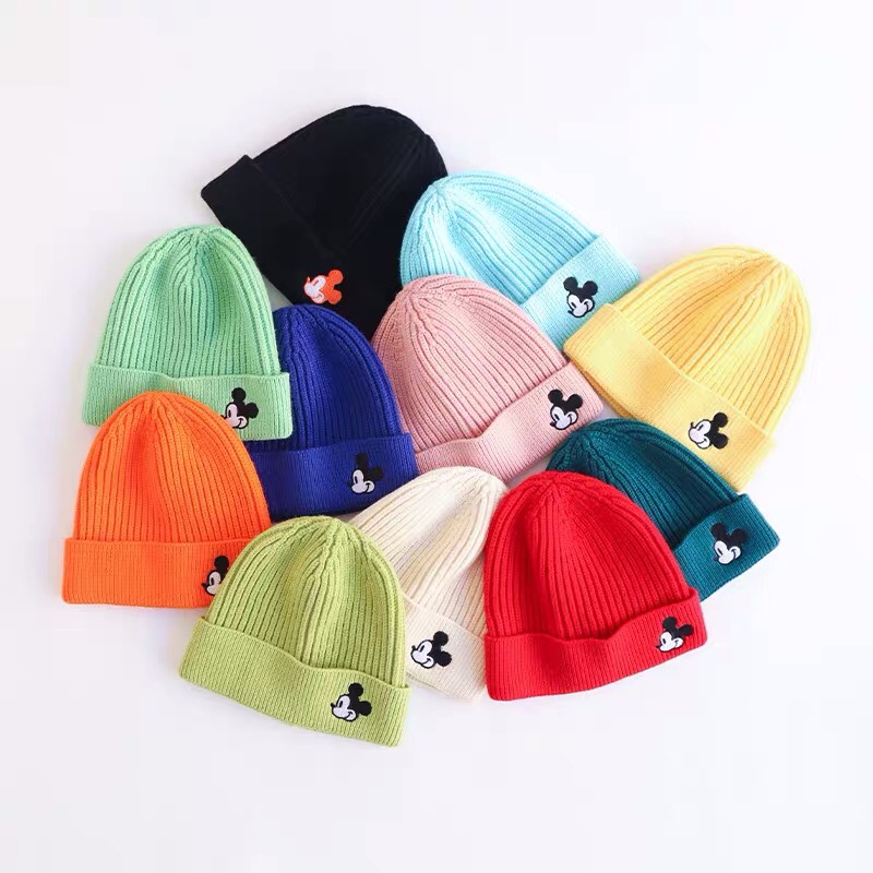 Baby woolen hat autumn and winter men and women infants and young children knitted ear caps infants warm winter caps Specification drawing