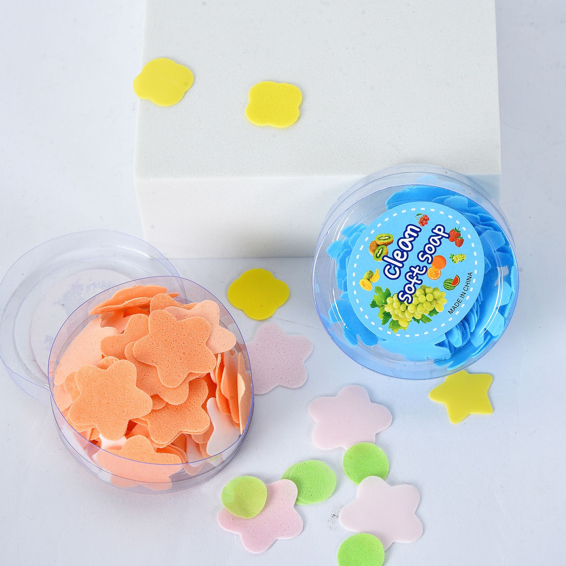 香皂片洗手片爱心厂家直销试管香皂片便携式清洁用品地摊赠品一次性香皂