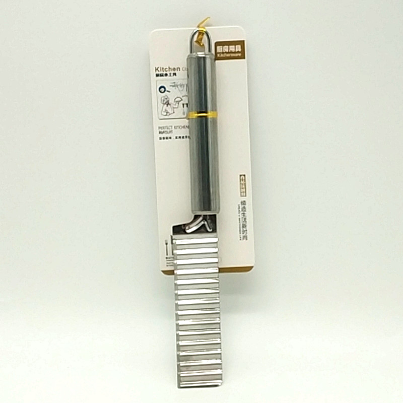430 material steel wave knife Professional potato cutter Ripple knife chipping chips ripple knife.