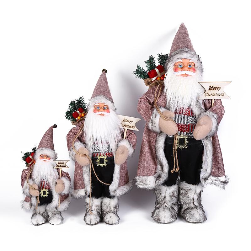 2021 New 60-centimeter luxury backpack Santa Claus, high-end Santa Claus figurine Application Scenario