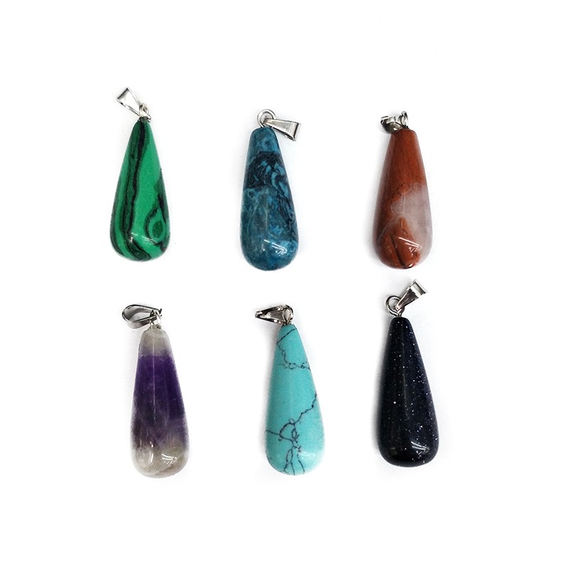 DIY cross-border natural stone moon-shaped pendant semi-finished product, crescent-shaped pendant, crescent necklace pendant accessory detail image 19