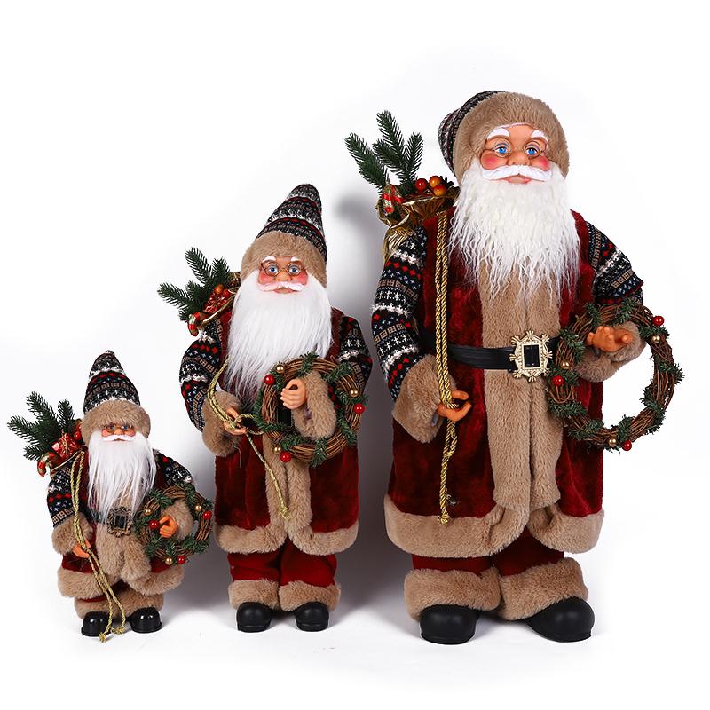 60-centimeter luxurious garland Santa Claus Specification image