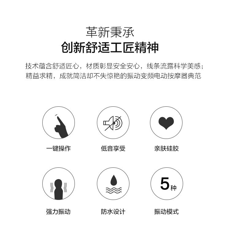 The vibration massage wireless handheld massager offers multi-area massage with 5 adjustable cycles and a waterproof design detail image 1