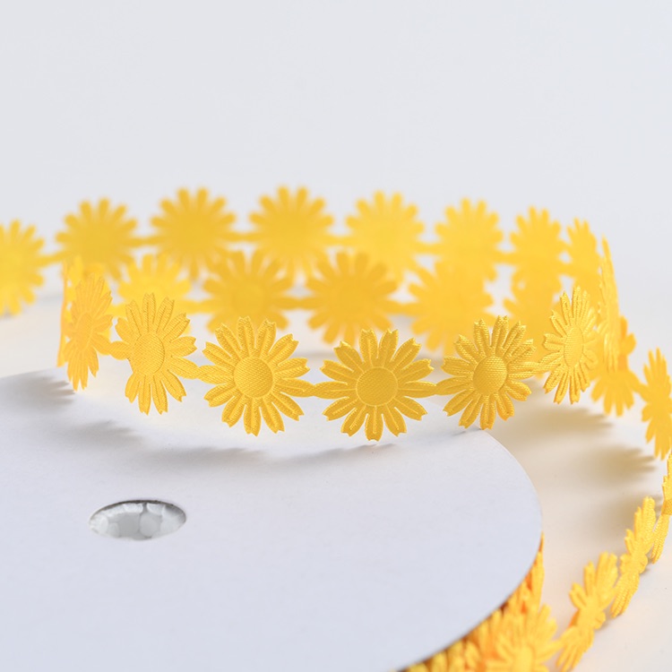 Direct sales of small Daisy ultrasonic embossed webbing from the manufacturer, decorative small bow ribbon accessories webbing Specification image