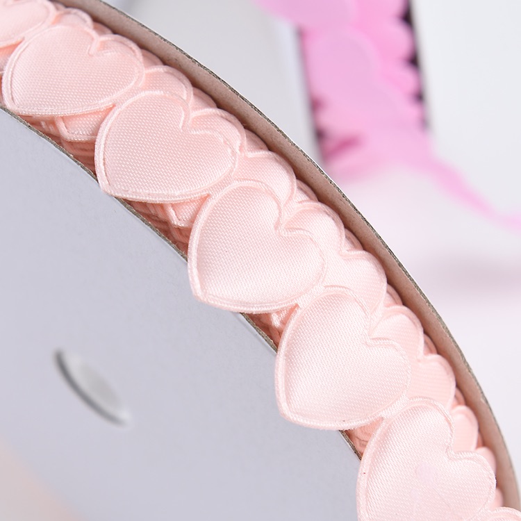 1.8cm polyester ultrasonic embossed webbing, Valentine's Day love gift handicraft decorative ribbon, small bow ribbon auxiliary webbing Specification image