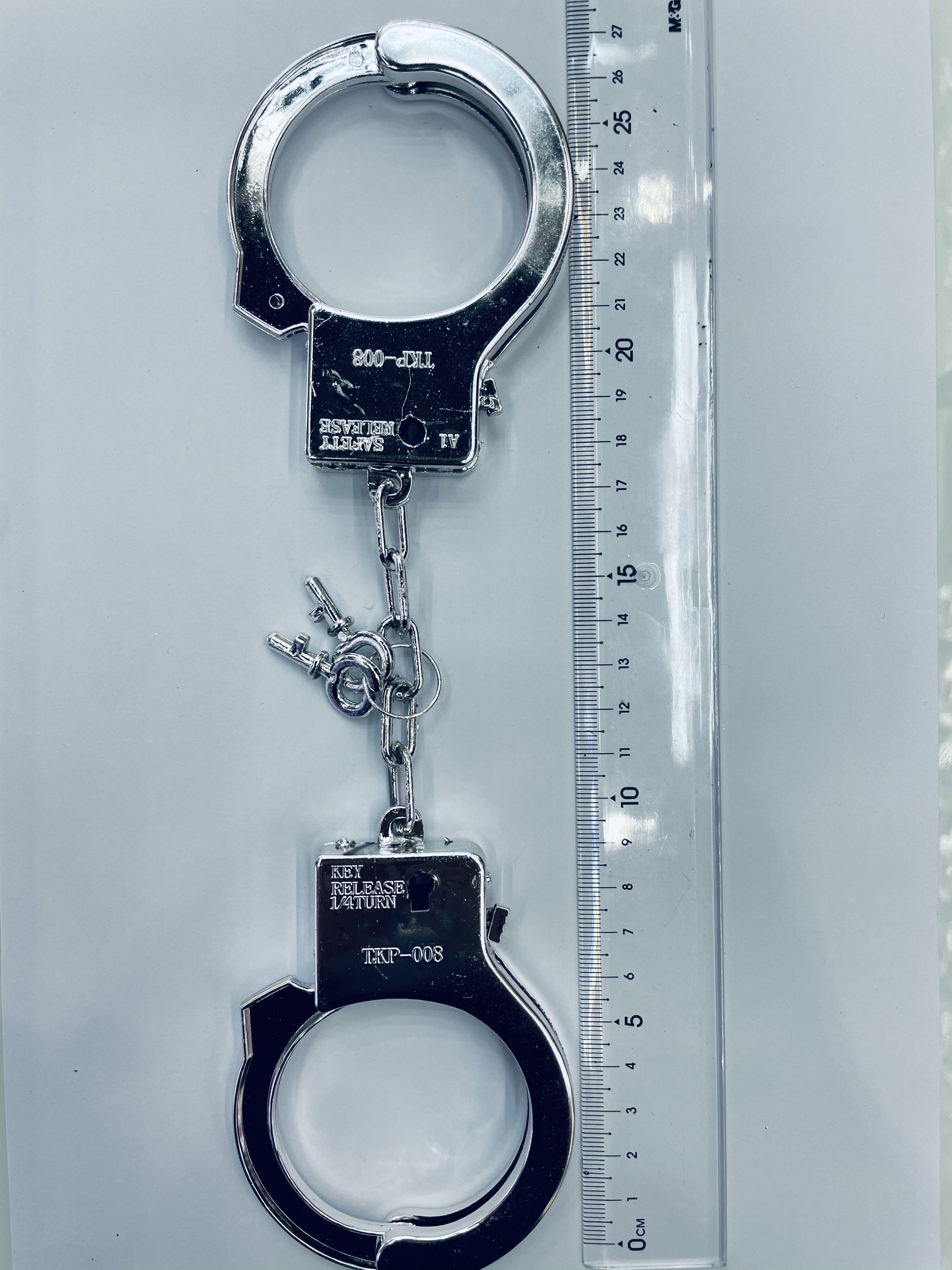 玩具手铐电镀塑料手铐儿童玩具手铐真空镀膜吸塑纸卡手铐万圣节玩具手铐万圣节产品008吸塑蓝版 银色手铐详情图13