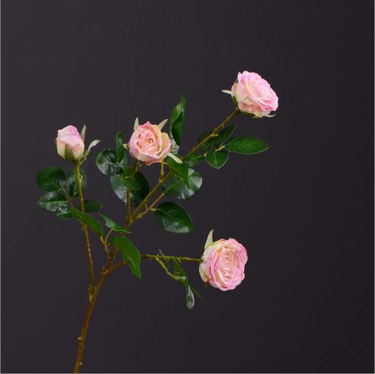 Lanjin Factory wholesale multi-head rolled edge rose artificial flowers wholesale living room, dining table, coffee table, entrance hall decoration artificial flowers factory direct sales mixed batch undefined