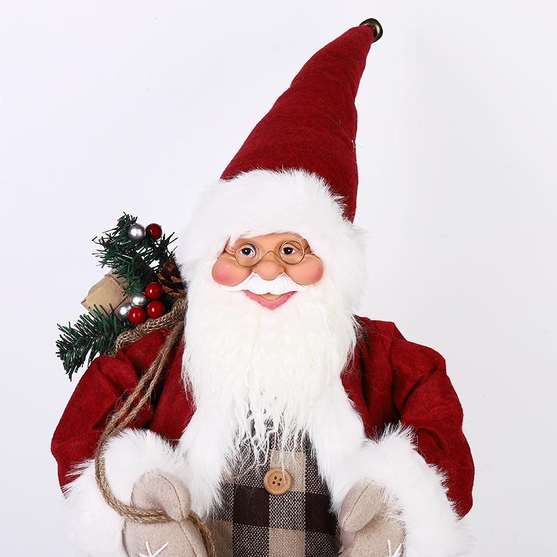 A 60-centimeter red luxury static Santa Claus Application Scenario