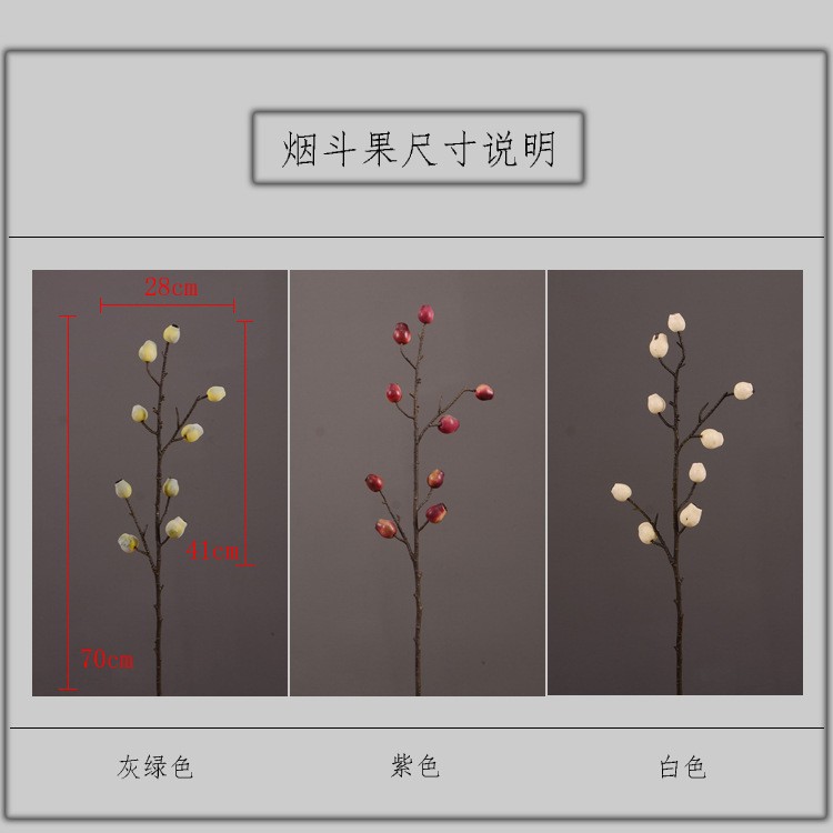 Lanjin Factory wholesales artificial eucalyptus fruit, artificial zombie fruit, artificial pipe fruit, artificial berry plants, creative artificial flowers for living room and dining table arrangements, and floral art ornaments pic 2