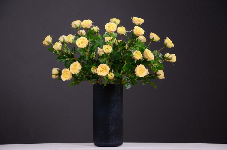 Lanjin Factory wholesale multi-head rolled edge rose artificial flowers wholesale living room, dining table, coffee table, entrance hall decoration artificial flowers factory direct sales mixed batch pic 4