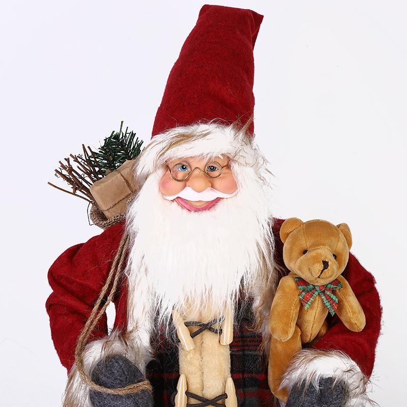 60厘米豪华抱小熊圣诞老人产品图