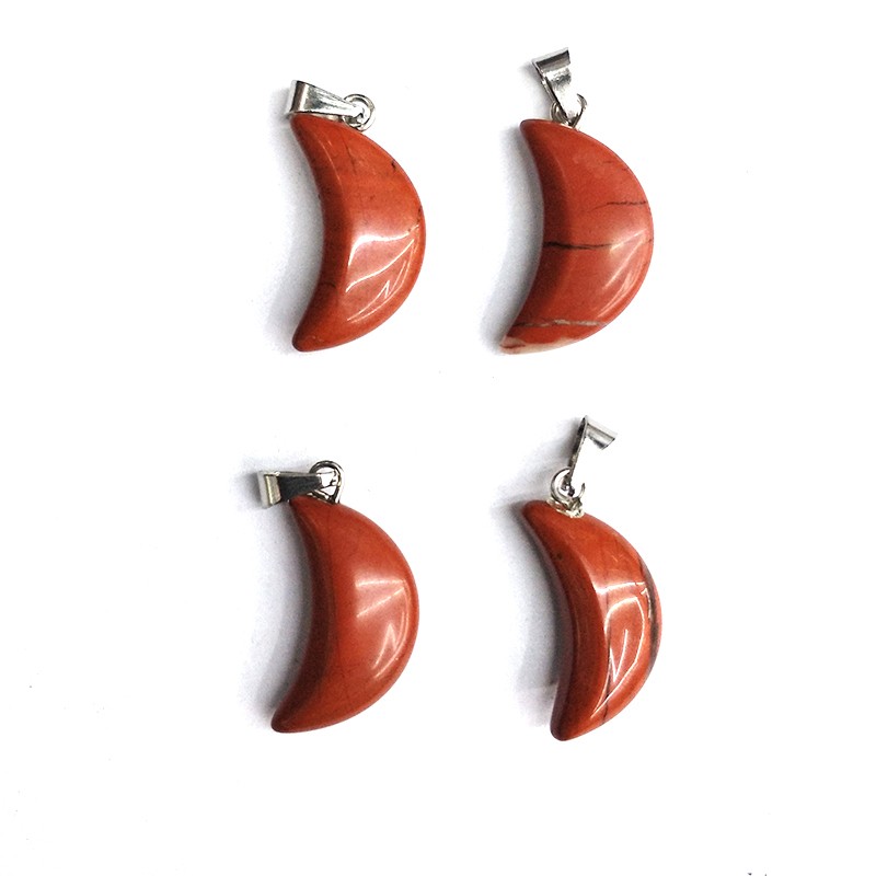 DIY cross-border natural stone moon-shaped pendant semi-finished product, crescent-shaped pendant, crescent necklace pendant accessory detail image 20