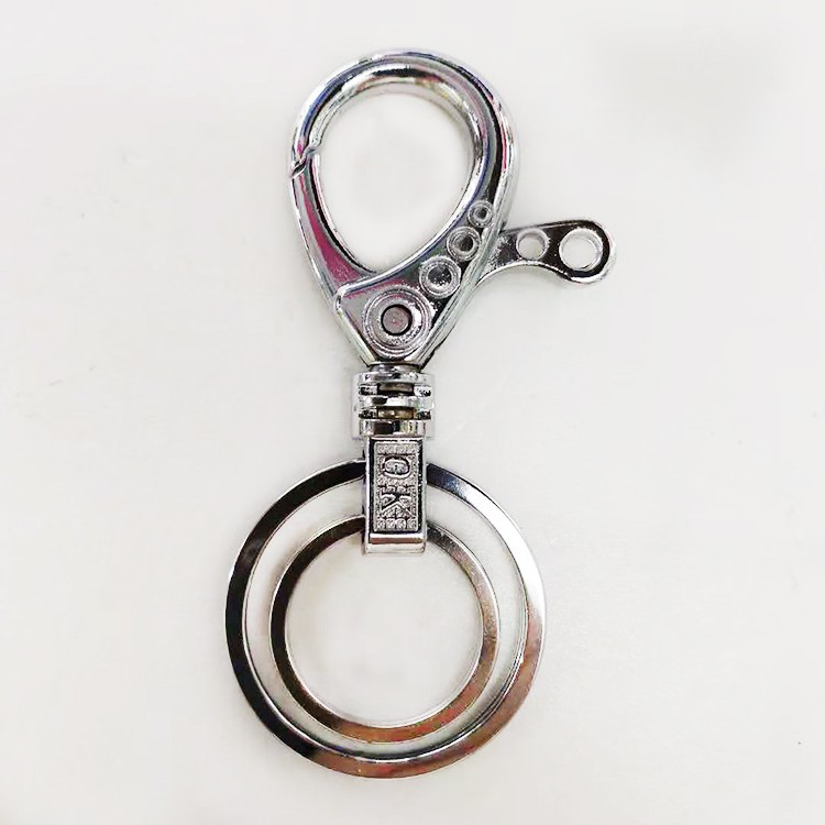 MQ metal alloy double-ring keychain key pendant premium 823B 2-yuan store supply detail image 5