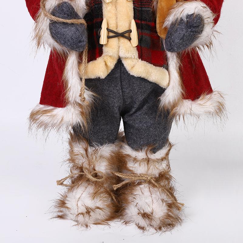 60厘米豪华抱小熊圣诞老人细节图