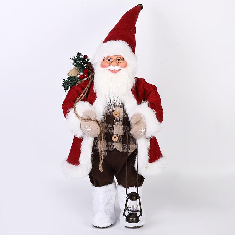 A 60-centimeter red luxury static Santa Claus