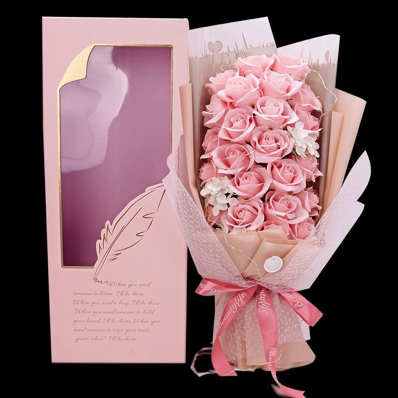 Valentine's Day simulation flower art Cold Beauty rose soap flower gift box Creative Christmas gift