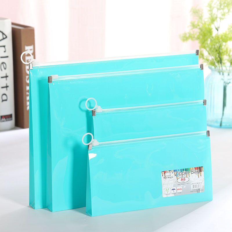 Simple candy-colored water and electricity vouchers cashier notes bag cosmetic bag student stationery zipper bag thumbnail