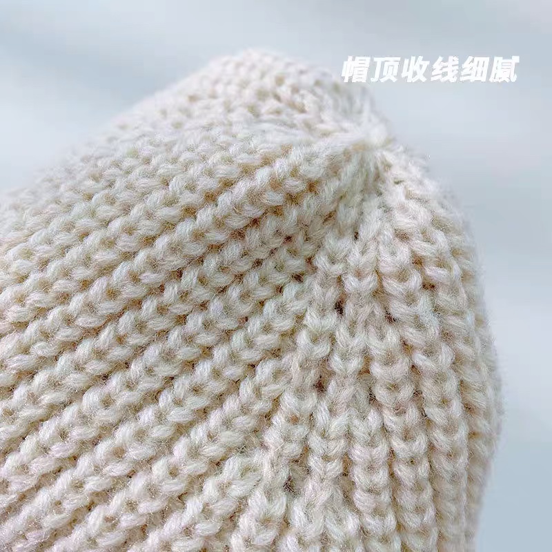 Broken edge knitted wool cap children autumn and winter yuppie fur hat landlord hat Korean edition tide street hat Item Picture