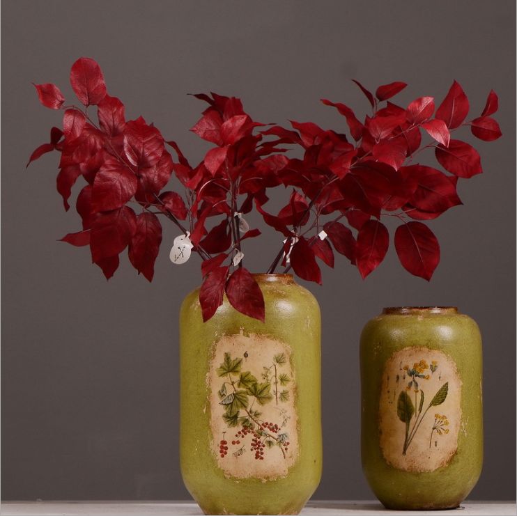 Lanjin Wholesale, best-selling products, factory direct sales, flower arrangement materials, artificial leaves, plants, artificial autumn colors, flowers and leaves, artificial home decoration