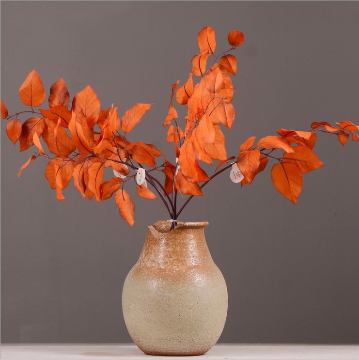 Lanjin Wholesale, best-selling products, factory direct sales, flower arrangement materials, artificial leaves, plants, artificial autumn colors, flowers and leaves, artificial home decoration Specification image