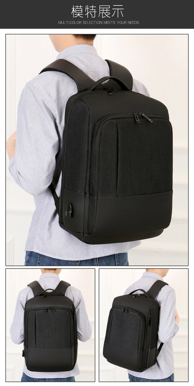 精致百搭，爆款时尚双肩包男士双肩包大容量双肩包出差旅行背包中学生书包电脑包 鼎赫箱包 DH-8021详情图17
