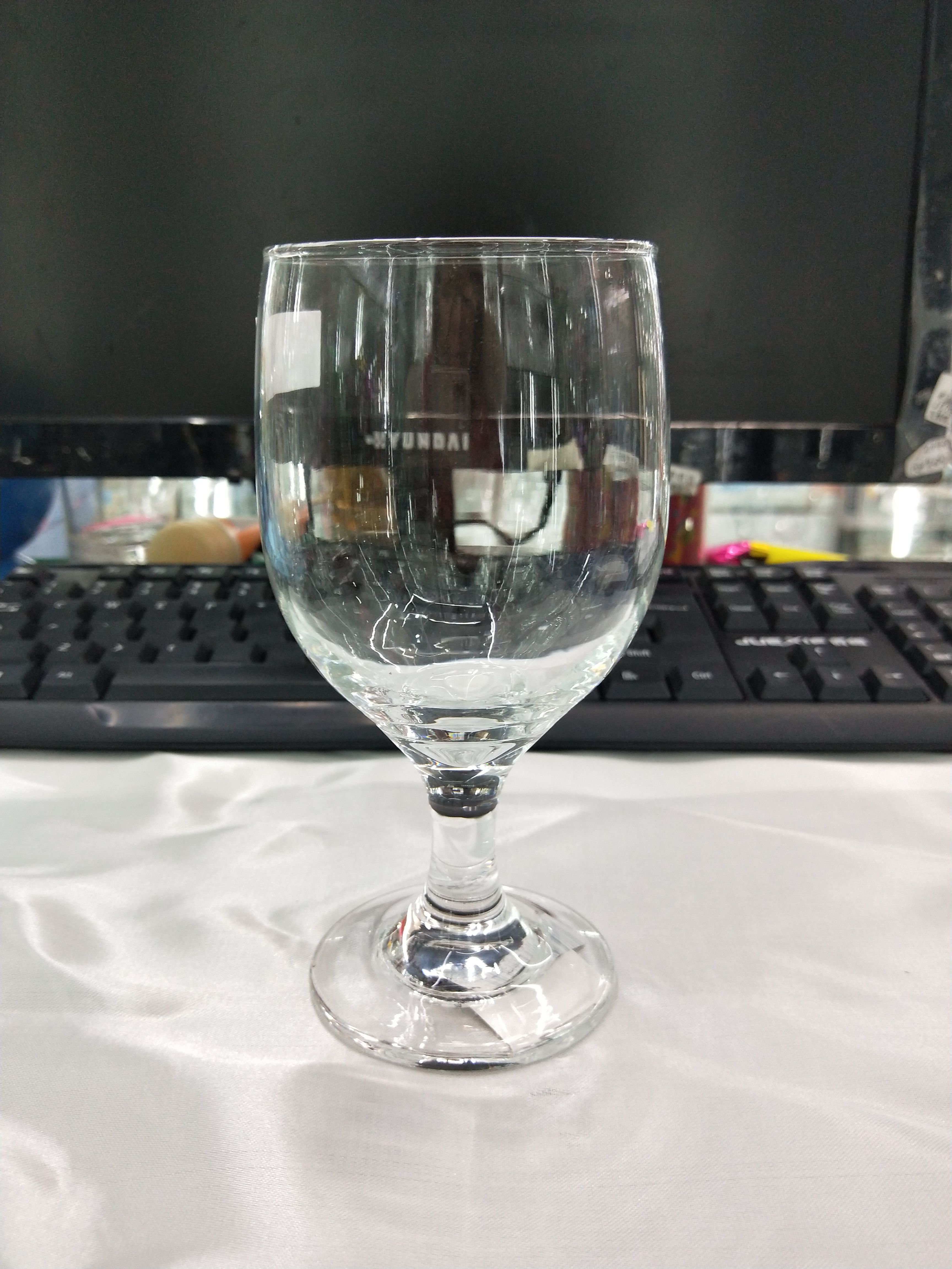 透明玻璃果汁杯 高脚红酒杯饮料杯葡萄酒杯 家用杯子GL3711产品图