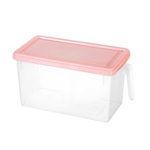 冰箱收纳盒 透明长方形抽屉式食品保鲜冷冻盒 厨房收纳塑料储物盒