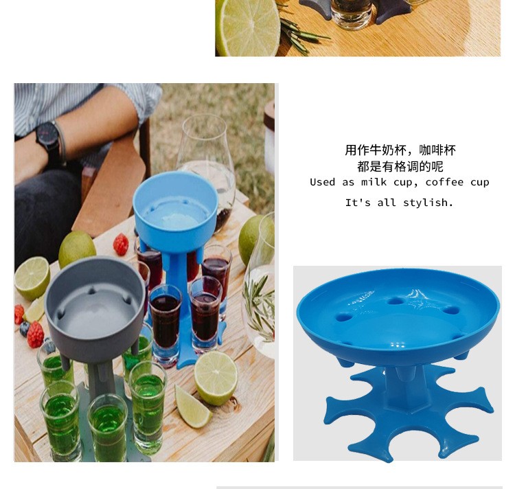 Shot Glass Dispenser SIX Ways饮料分液器6口分酒器详情图8