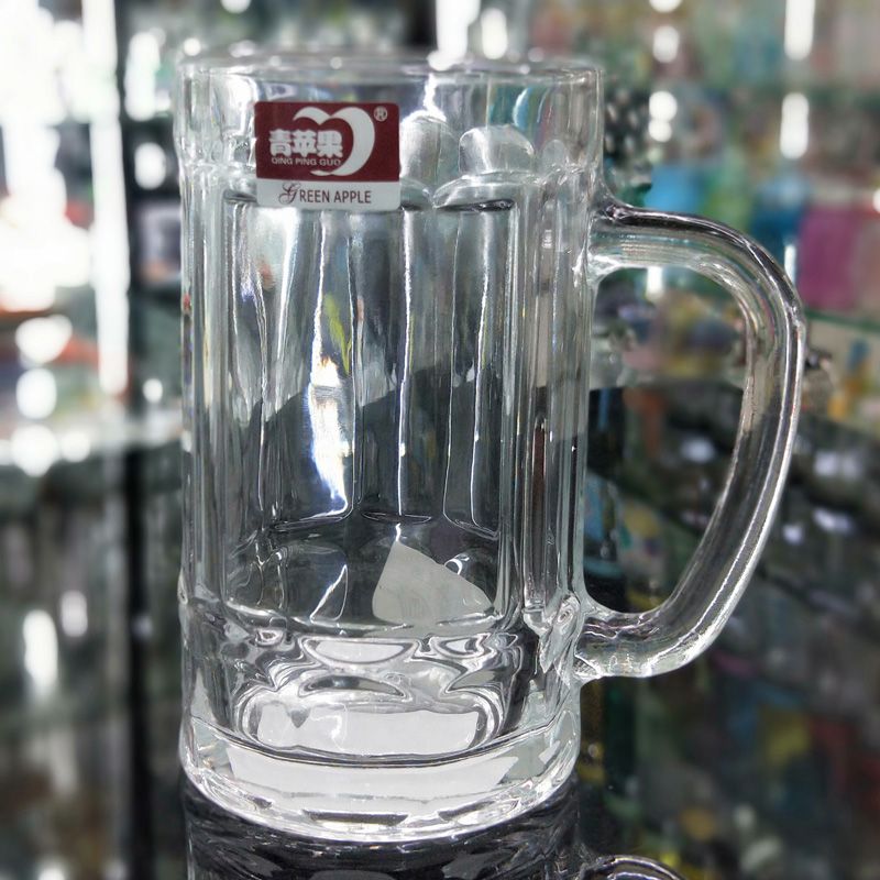 透明玻璃杯啤酒杯 创意茶杯水杯青苹果水杯细节图