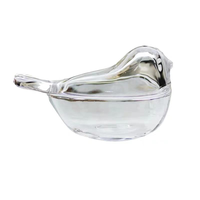 复古 透明色 小鸟糖缸收纳罐 ins风首饰戒指项链耳环