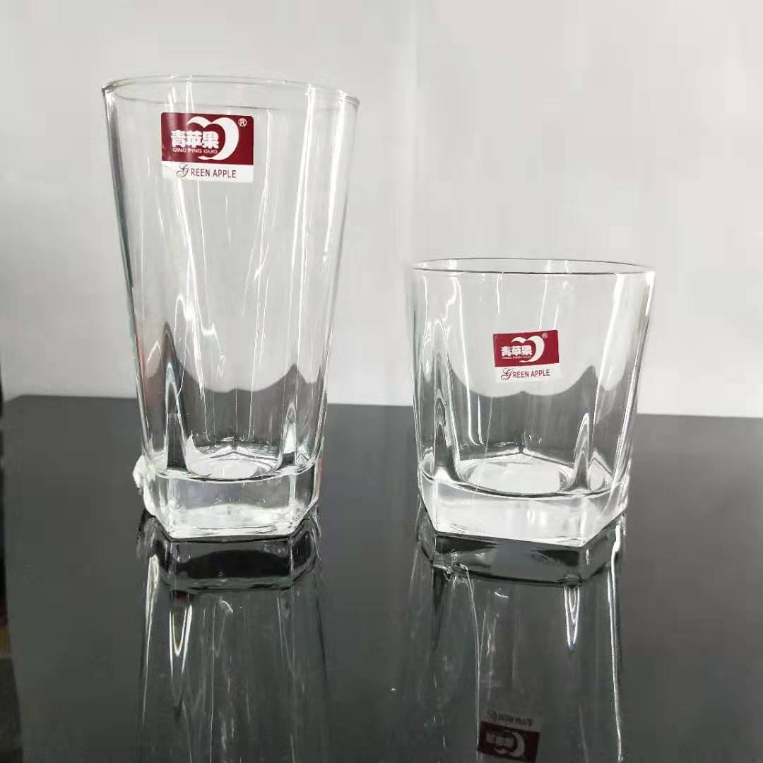 Clear five-cent glass whisky glass juice glass cold drink glass essential advertising promotion in restaurants and bars thumbnail