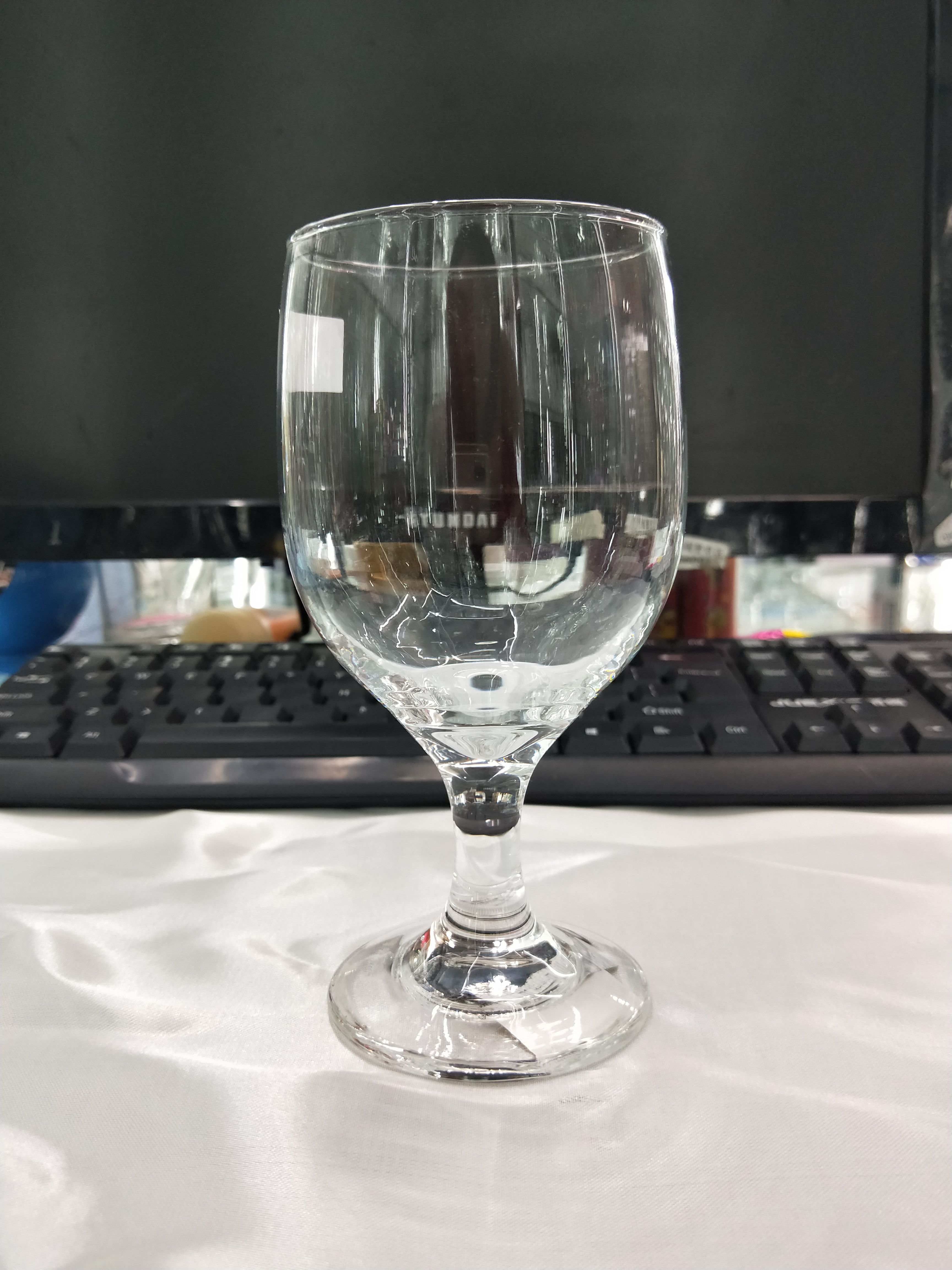 透明玻璃果汁杯 高脚红酒杯饮料杯葡萄酒杯 家用杯子GL3711图