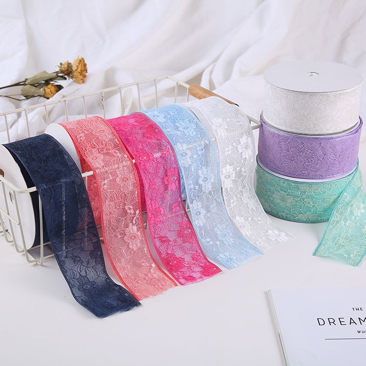 4.5cm lace gauze tape, small bow ribbon, auxiliary woven tape for handicrafts Specification image