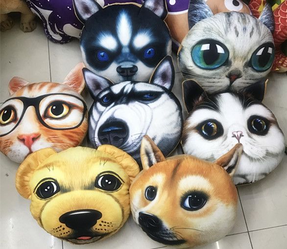 Realistic plush toy animal 3D cartoon animal head festival gift