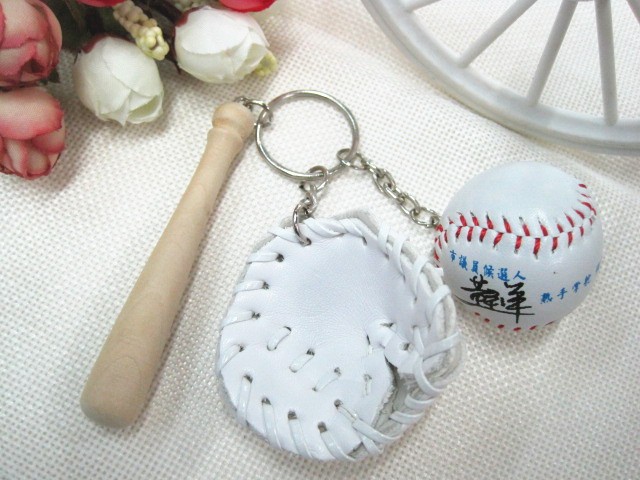 创意棒球钥匙扣包包挂件棒球三件套棒球钥匙链体育纪念品挂件厂详情图9