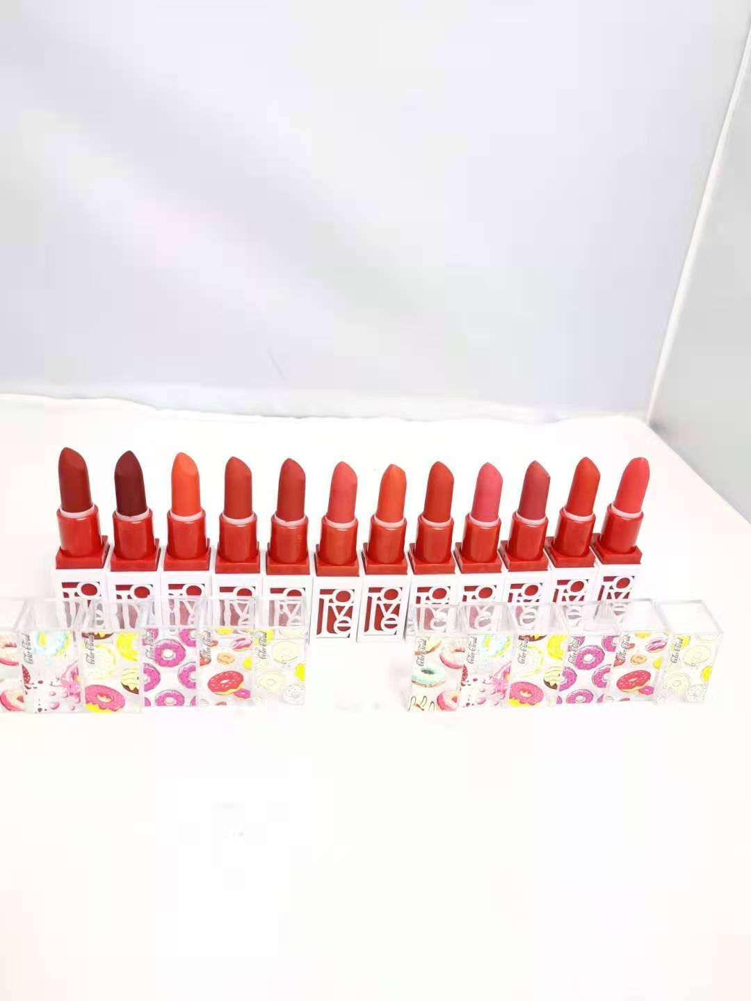 New color tube dark flower multi-color lipstick makeup and beauty lip makeup factory direct sales Specification image