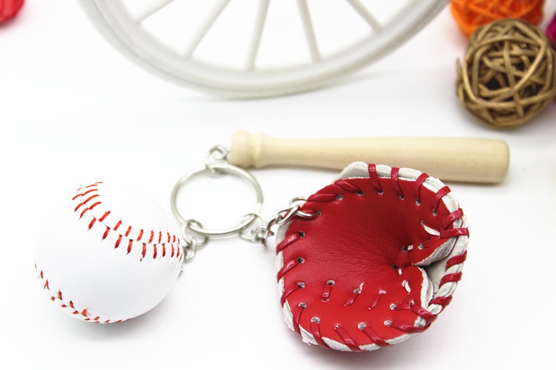 创意棒球钥匙扣包包挂件棒球三件套棒球钥匙链体育纪念品挂件厂详情图7