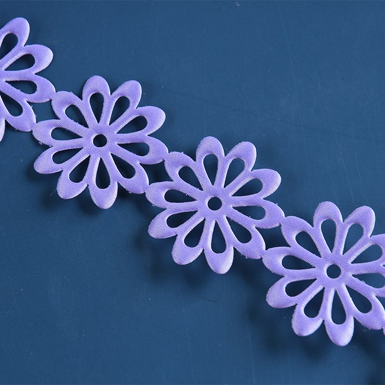 3.8cm large sunflower ultrasonic embossed webbing, small bow ribbon for making handicrafts and other ethnic-style bead webbing Specification image