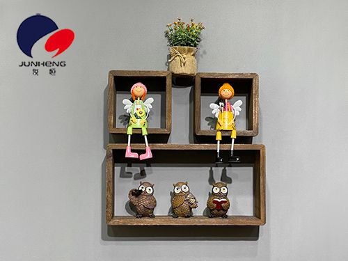 实木装饰架背景墙置物架墙上壁柜客厅墙面挂墙创意格子挂壁隔板    一长二正