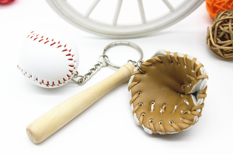 创意棒球钥匙扣包包挂件棒球三件套棒球钥匙链体育纪念品挂件厂详情图6