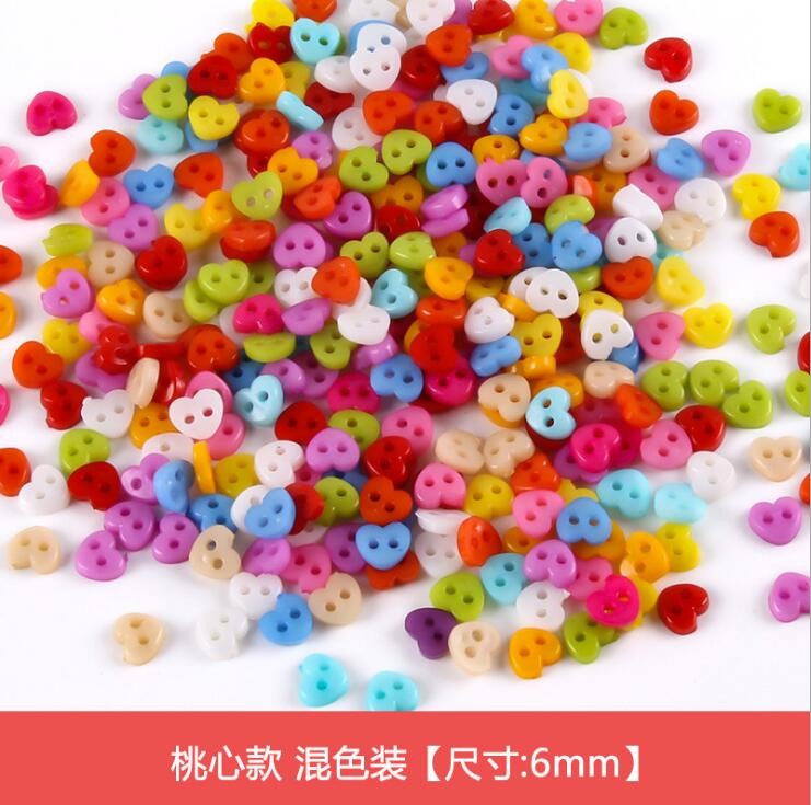 手工制作纽扣DIY制作材料糖果色彩色方形爱心花形异形玩具小扣子详情15